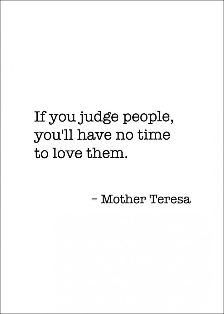 Moder Teresa Citat Plakat