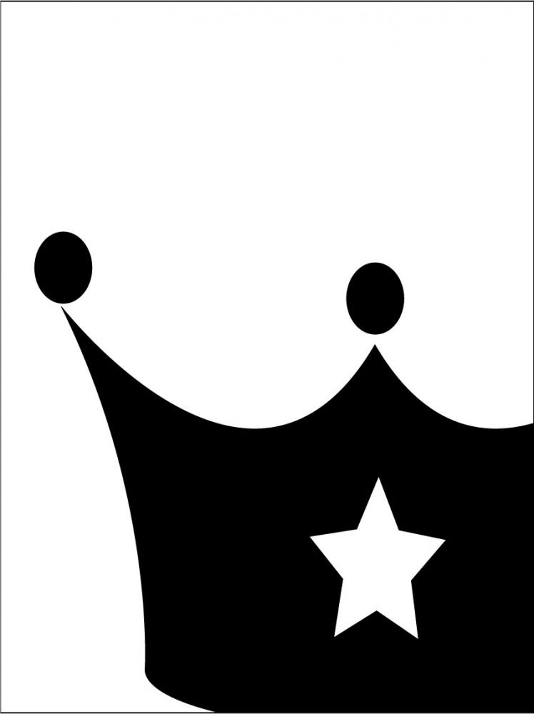 Prinsekrone - Sort Plakat