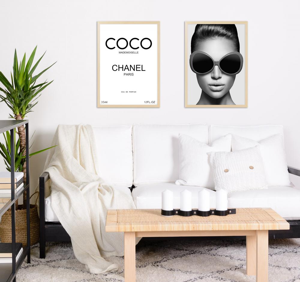 Coco Chanel Paris Black - 50x70 cm