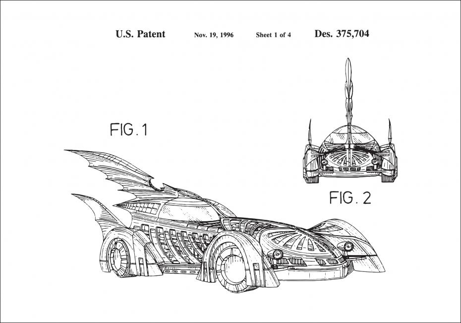 Patenttegning - Batman - Batmobile 1996 I