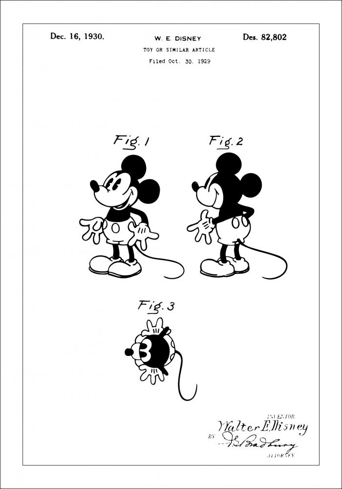 Patenttegning - Disney - Mickey Mouse