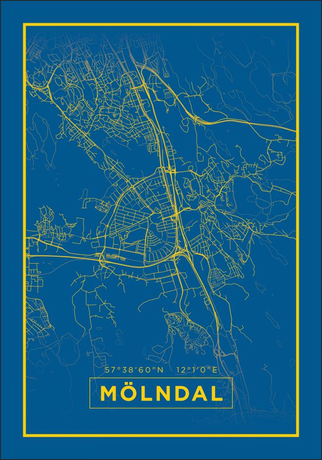 Map - Mlndal - Blue