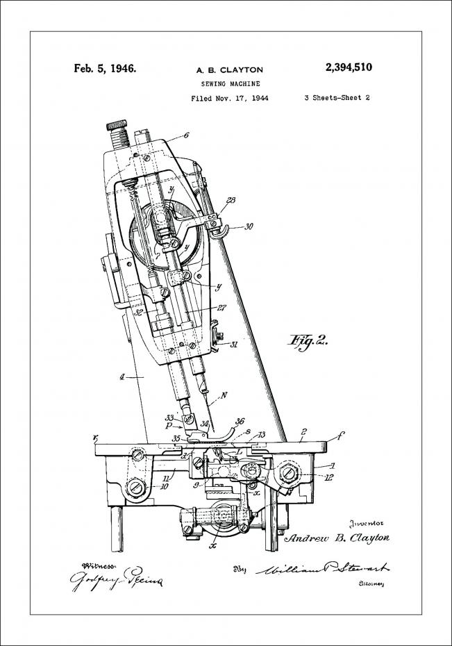 Patenttegning - Symaskine II