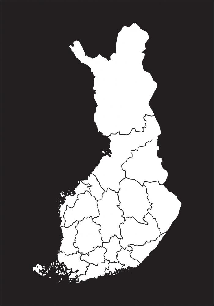 Kort - Finland - Hvid