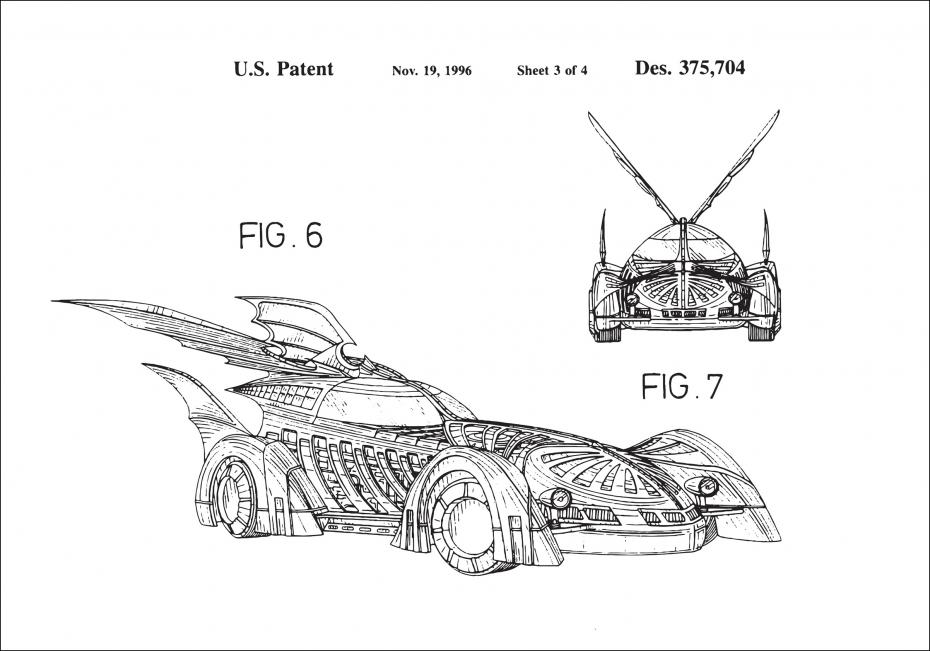 Patenttegning - Batman - Batmobile 1996 III