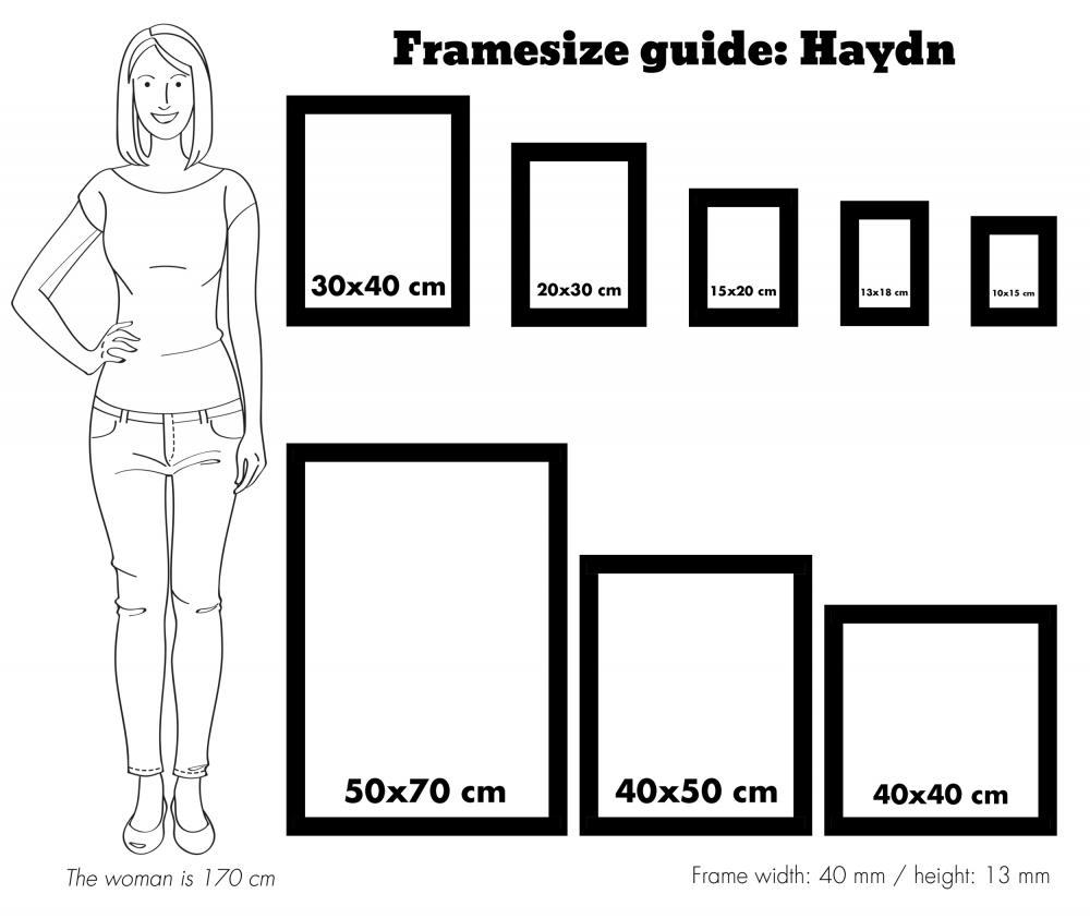 Ramme Haydn Hvid 50x50 cm