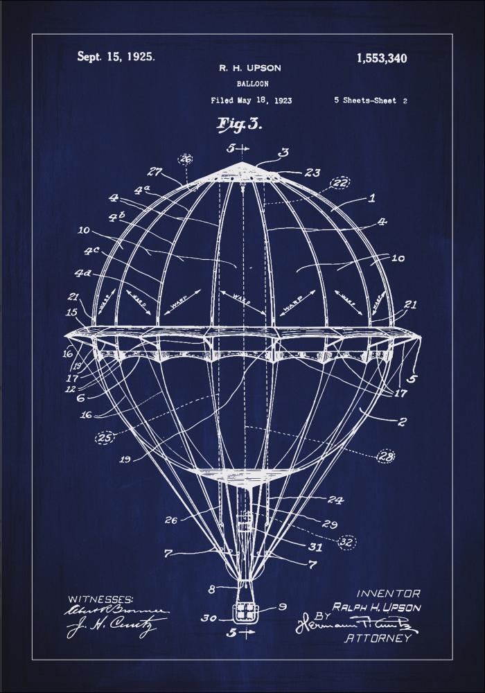 Patenttegning - Luftballon - Bl