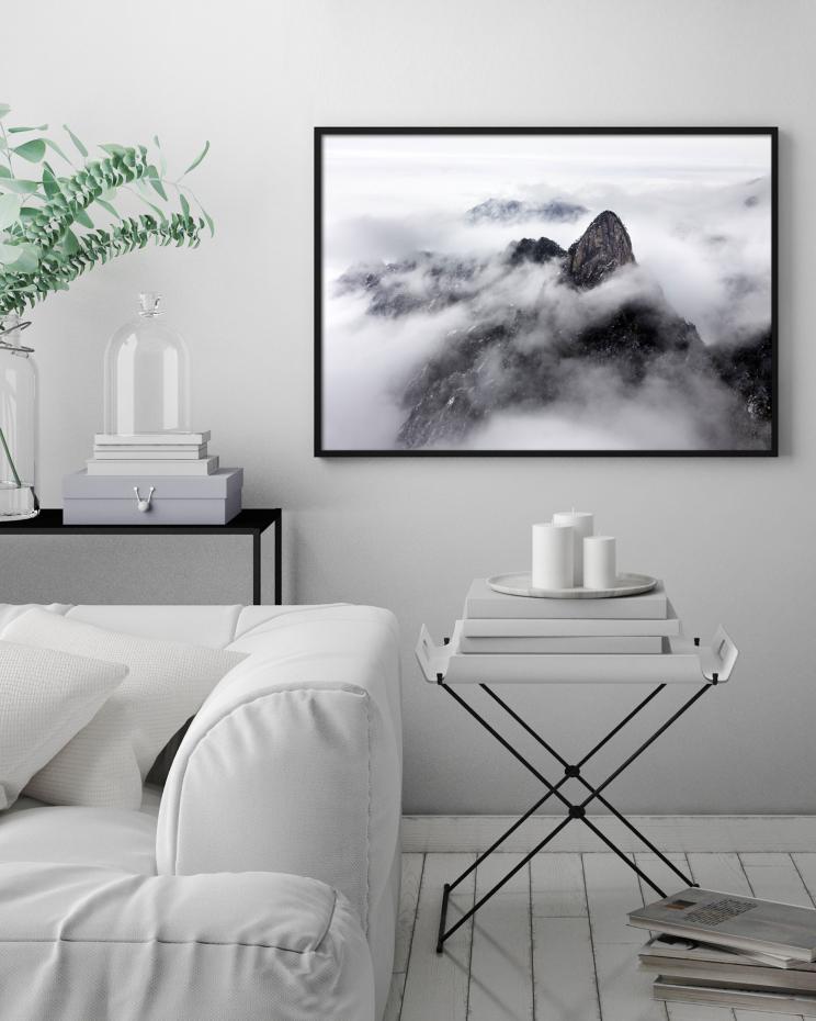 Mountain Black & White - 50x70 cm