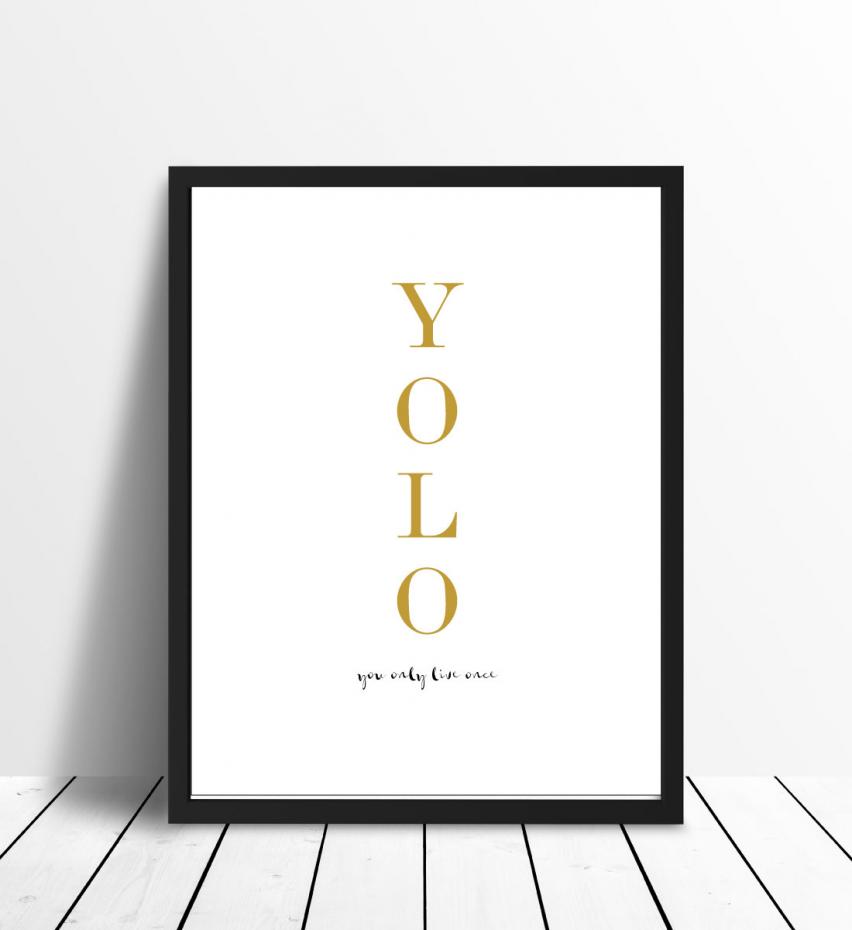 YOLO - You only live once - Guld