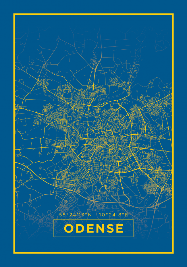 Map - Odense - Blue