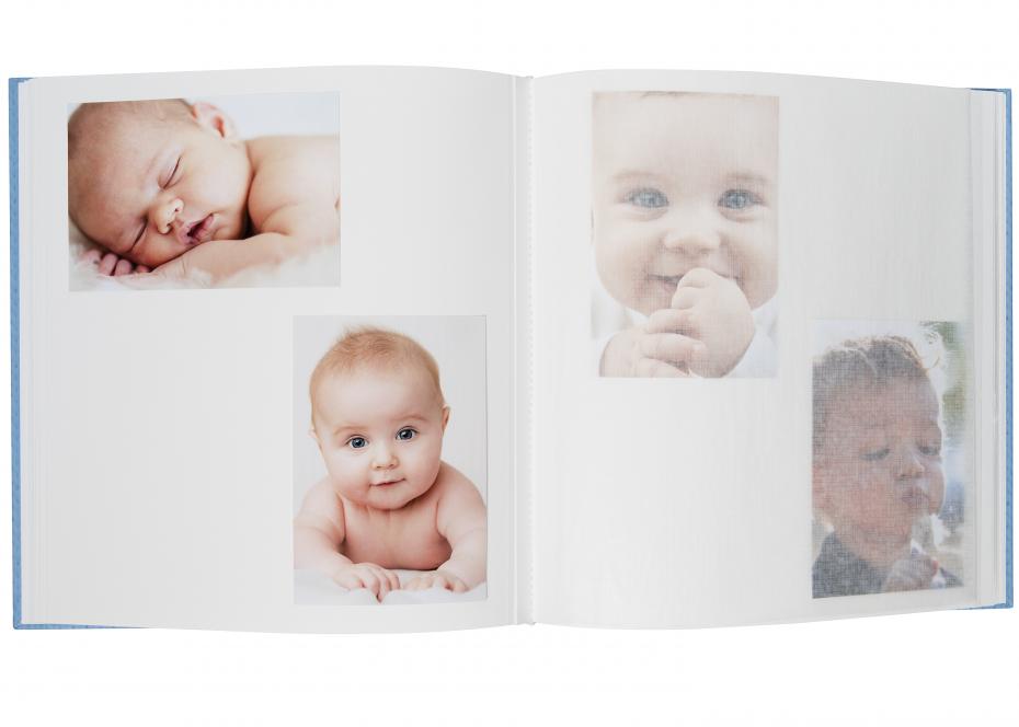Estrella Babyalbum Bl - 28x30,5 cm (50 Hvide sider / 25 blade)