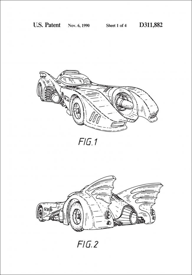 Patenttegning - Batman - Batmobile 1990 I