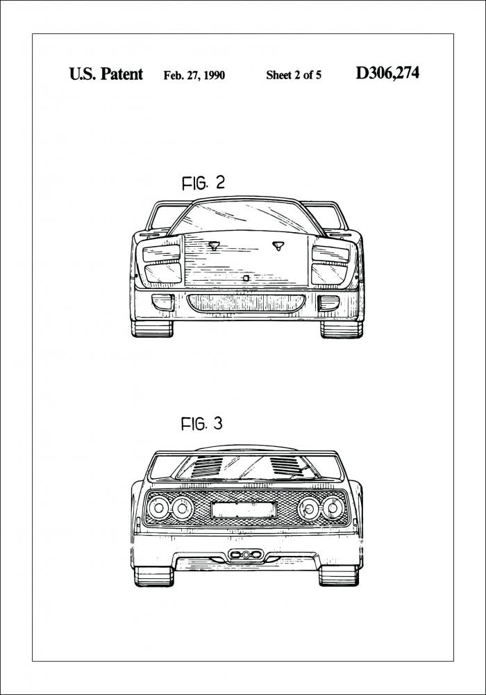 Patenttegning - Ferrari F40 III