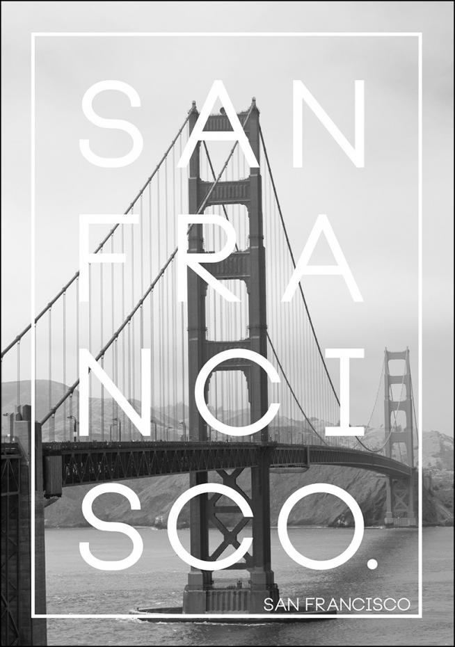 San Francisco Black & White - 50x70 cm