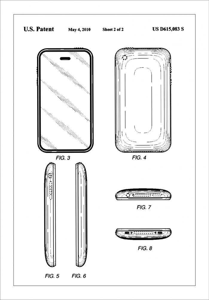 Patent Print - iPhone II - White