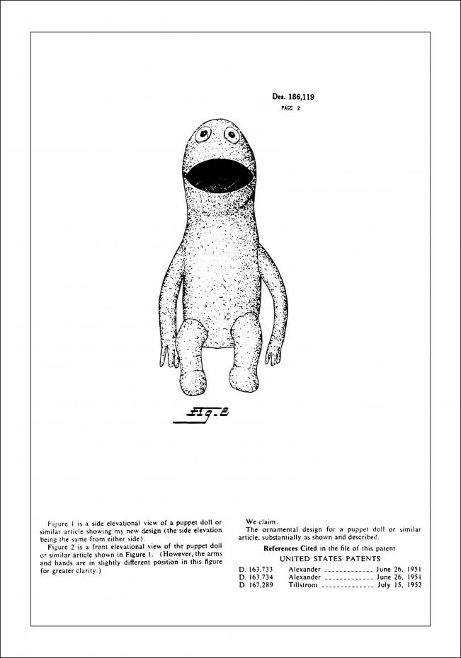Patenttegning - Muppets - Kermit II Plakat