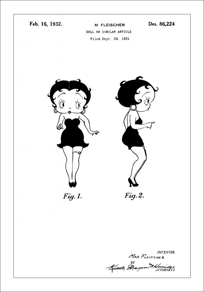 Patenttegning - Betty Boop