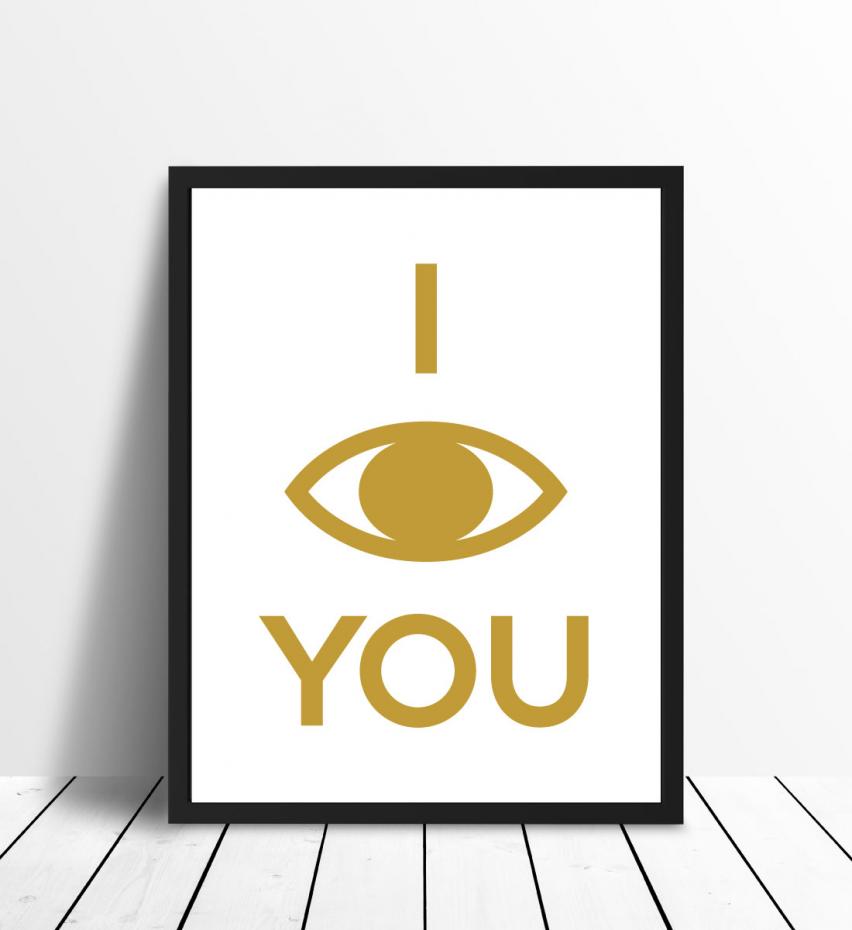 I see you - Guld Plakat