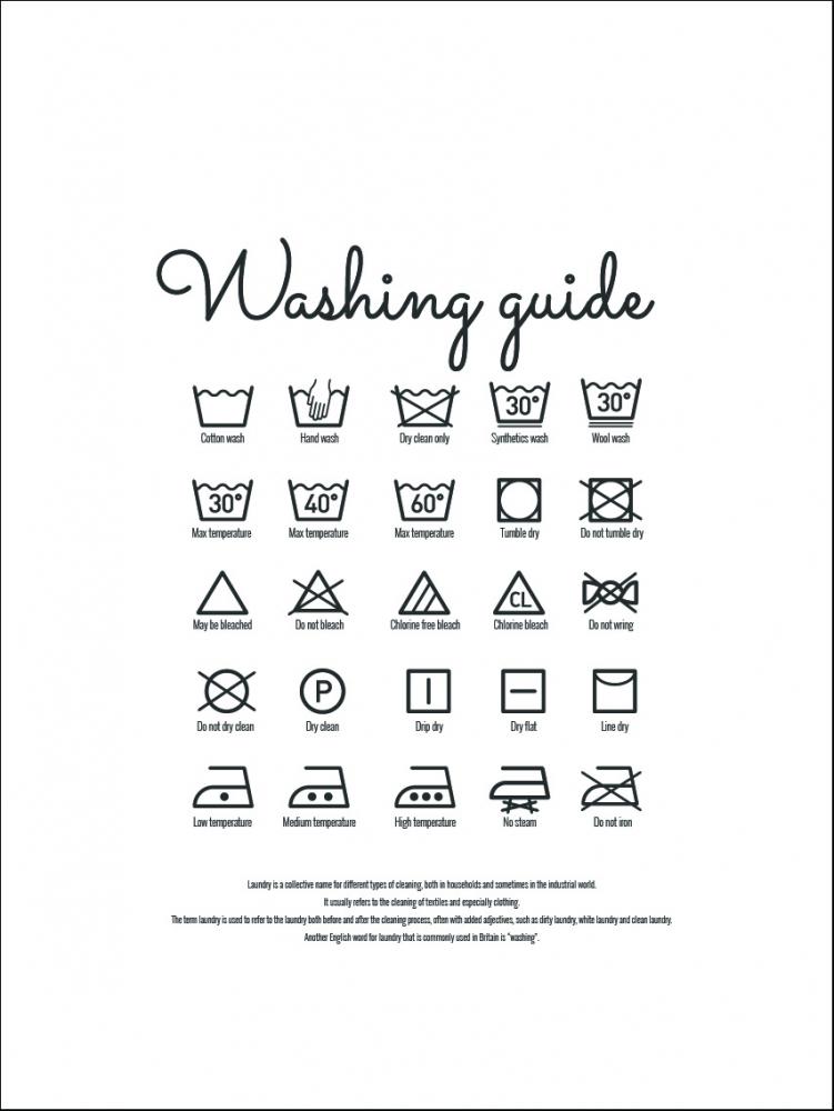 Washing guide white
